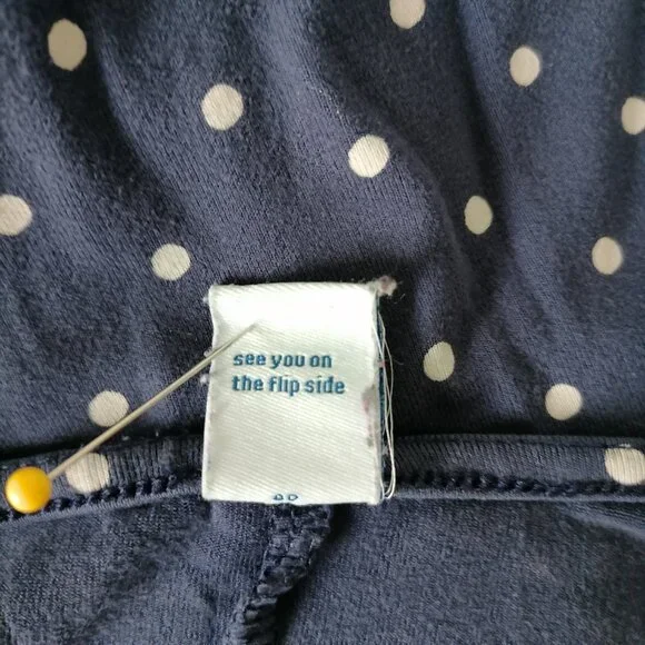 Old Navy Womens Navy Blue Long Sleeve Polka Dot Comfy Swing Dress Size Large - Picture 6 of 7